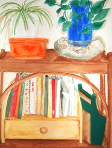 kitchen cookbooks painted on 140 pound paper